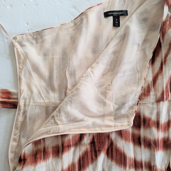 Banana Republic One Shoulder Linen Dress Size 8