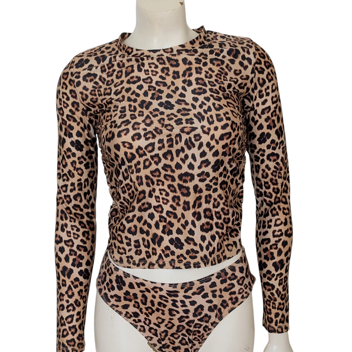 Summer Salt Leopard Print Rash Guard Size 4