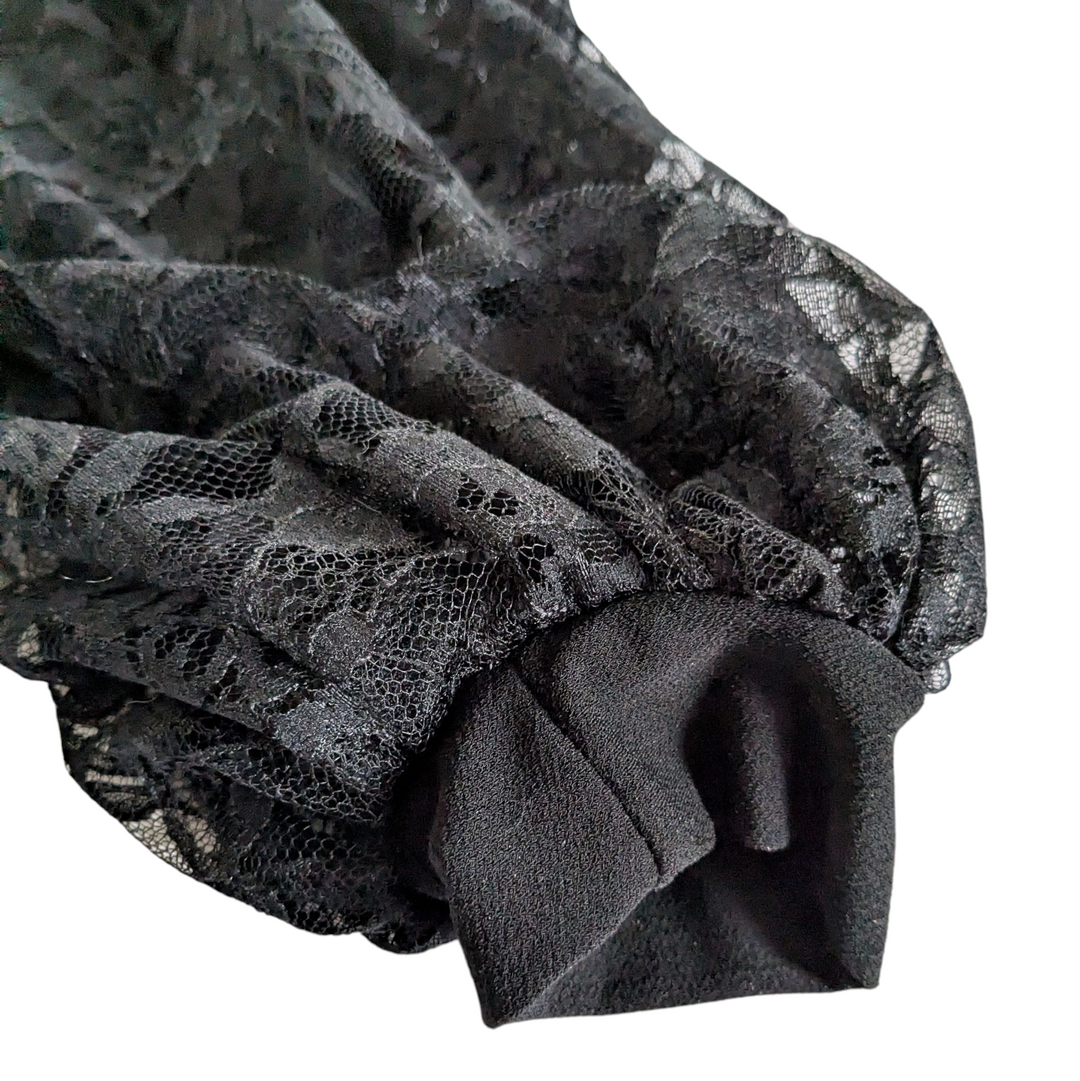 Sylwia Knit Midi Dress with Lace Sleeves Size 2