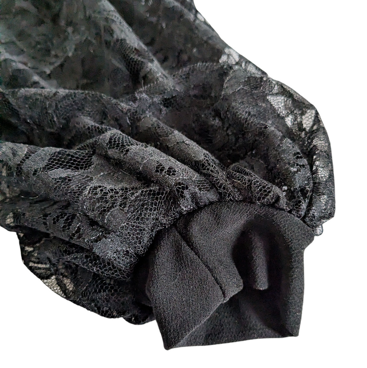 Sylwia Knit Midi Dress with Lace Sleeves Size 2