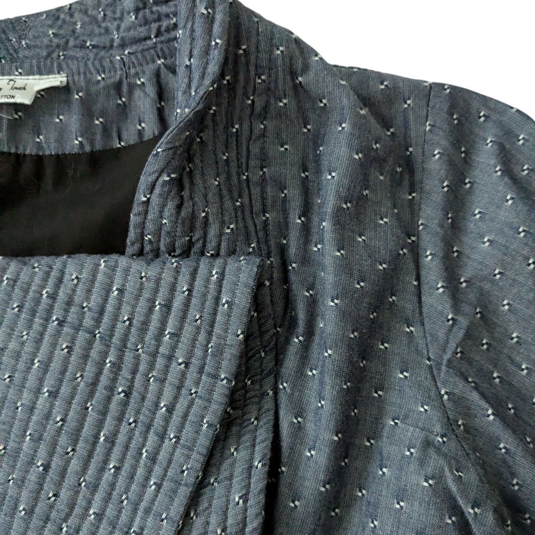 Sultry Touch Quilted Chambray Blazer Size XL