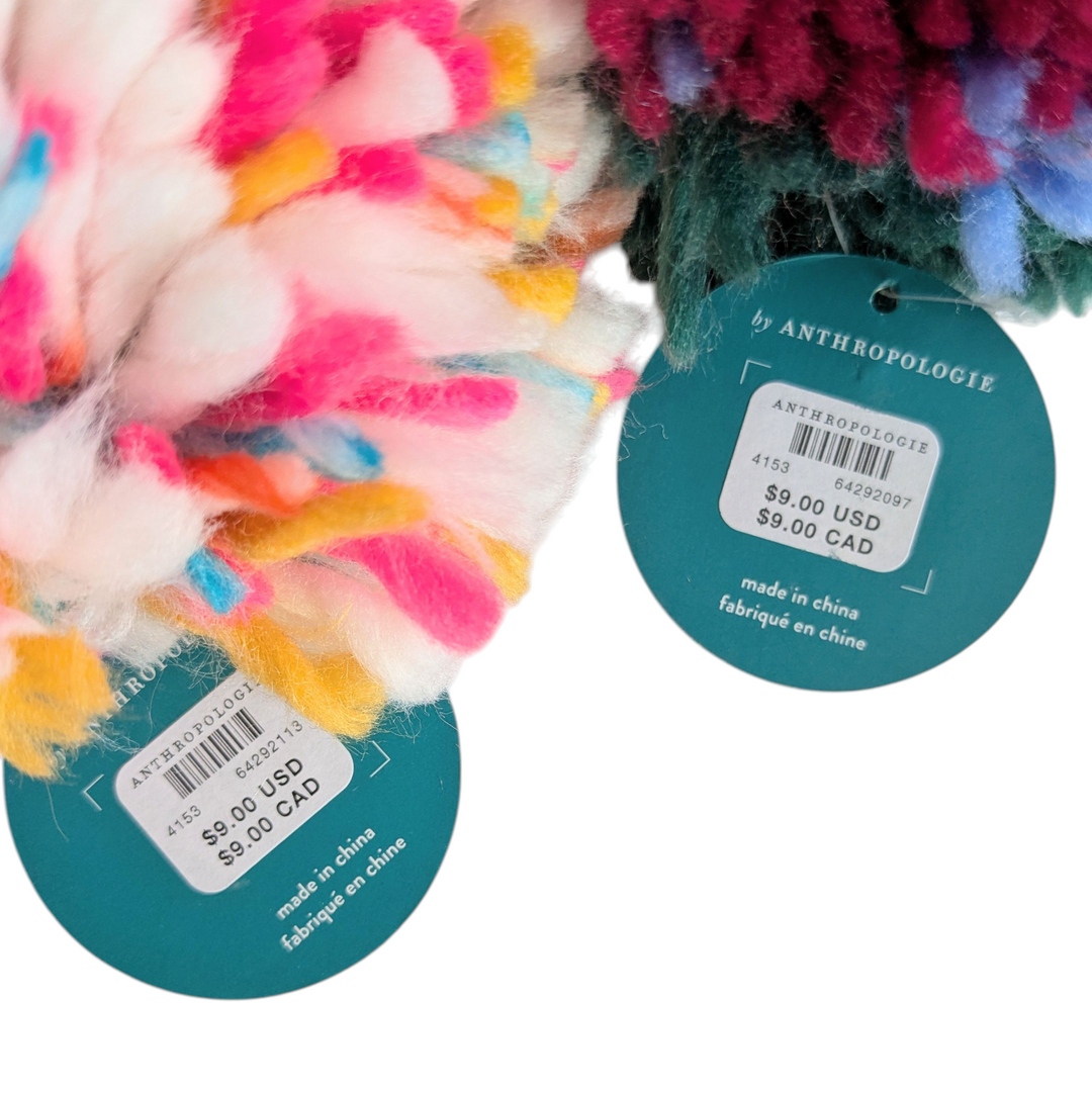 Anthropologie Pick A Pom Pom Scarf