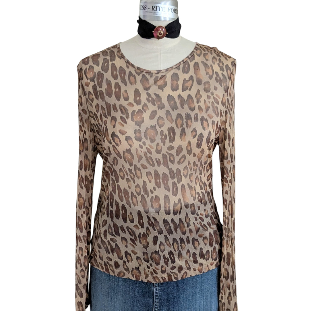 EMANUEL by Emanuel Ungaro Sheer Silk Top Size Large