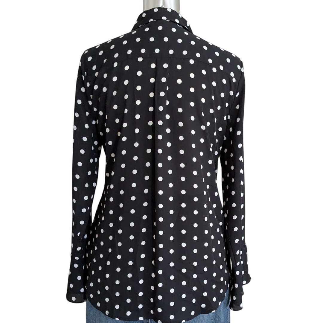 Vince Camuto Polka Dot Blouse Size Medium