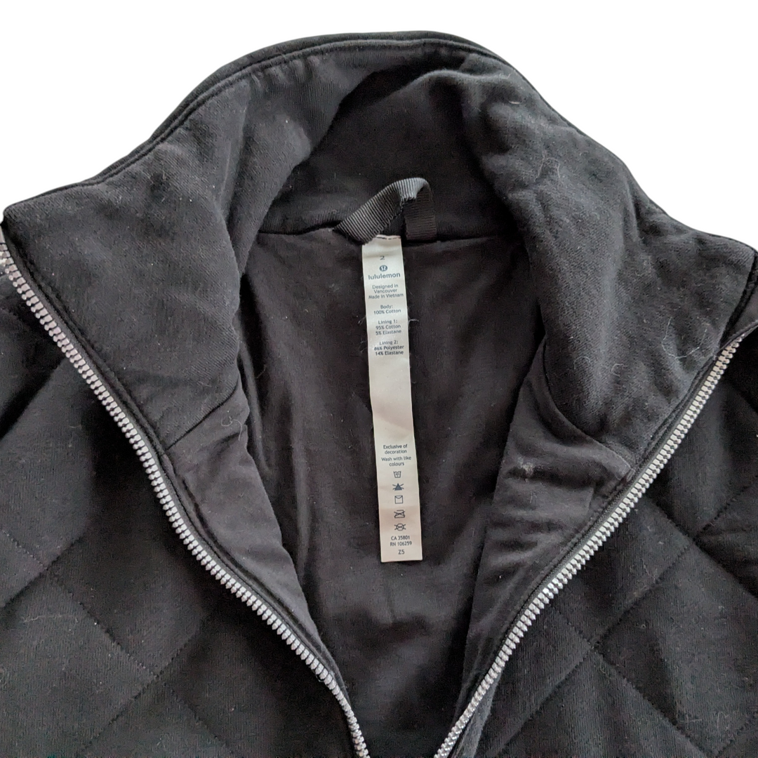 Lululemon Quilted Pullover Black Size 2