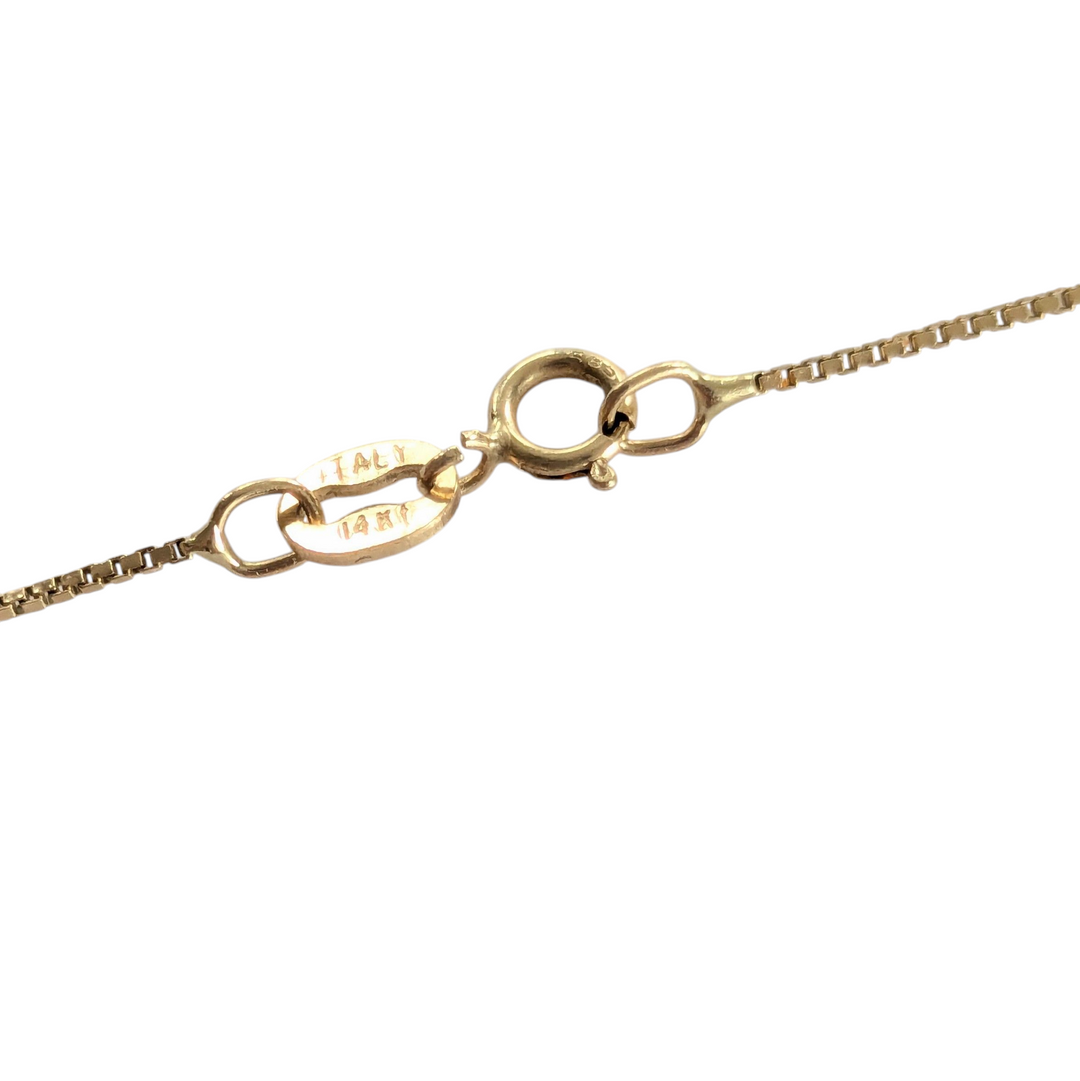 14K Italian Gold Flower Necklace
