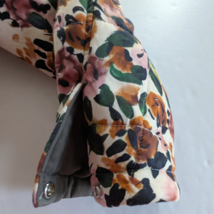 Something Navy Floral Print Asymmetrical Jacket Size Small