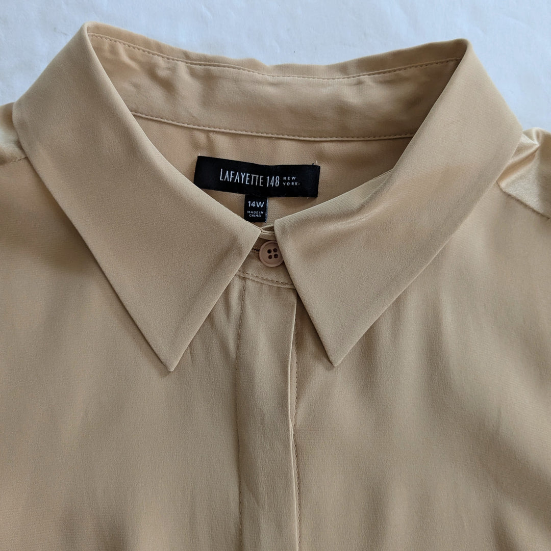 Lafayette 148 Silk Blouse Size 14W