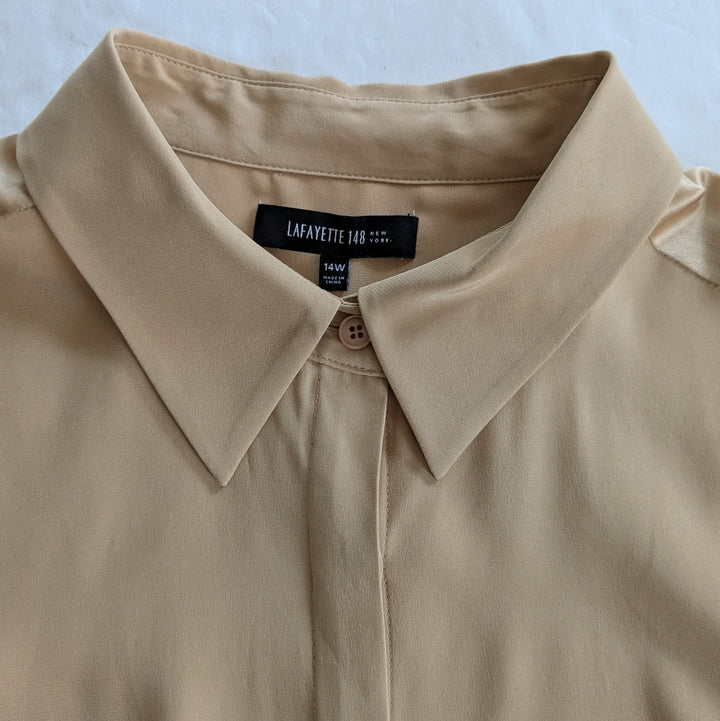 Lafayette 148 Silk Blouse Size 14W
