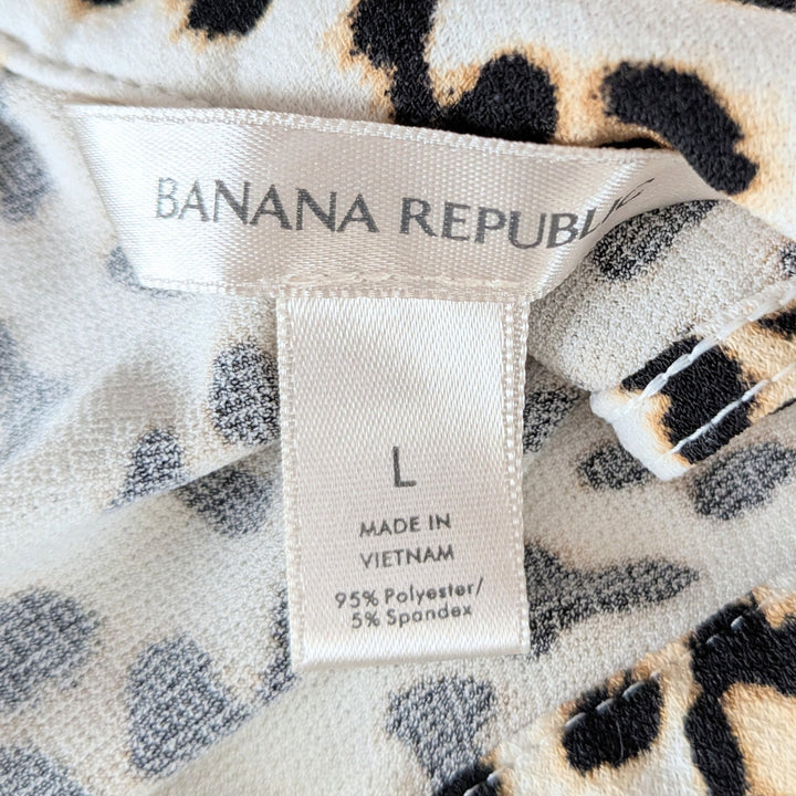Banana Republic Animal Print Top Size Large
