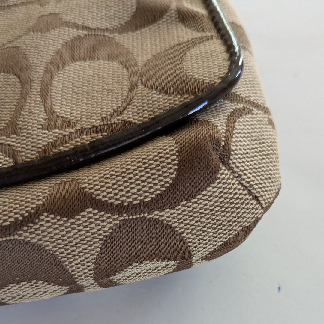 Coach Signature Logo Canvas Wristlet