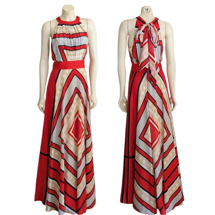 Eliza J Poppy Scarf Print Maxi Dress Size 12