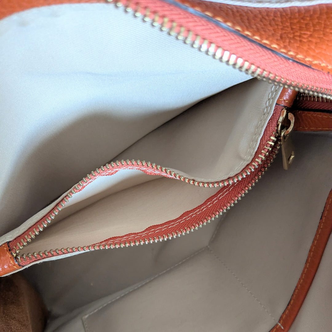 Avenue 67 Milano Orange Leather Tote
