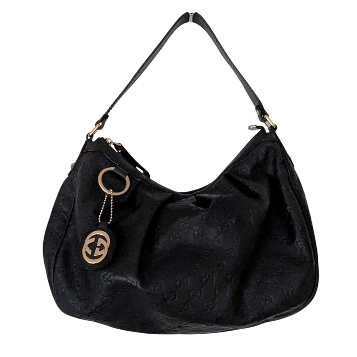 Gucci Cimaline Shoulder Bag Black Leather