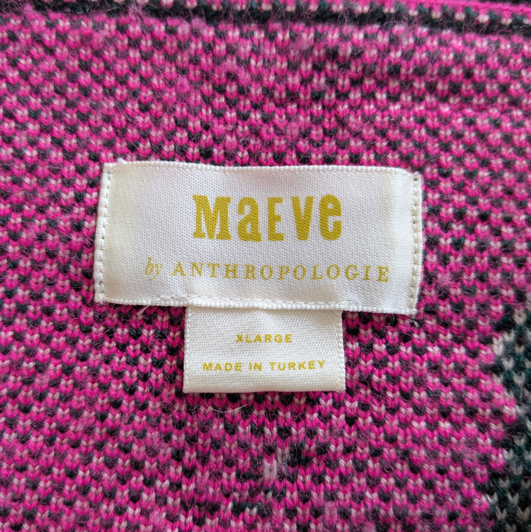 Anthropologie Maeve Floralinda Cropped Sweater Size XL