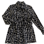 INC Animal Print Trench Coat Size Small Petite