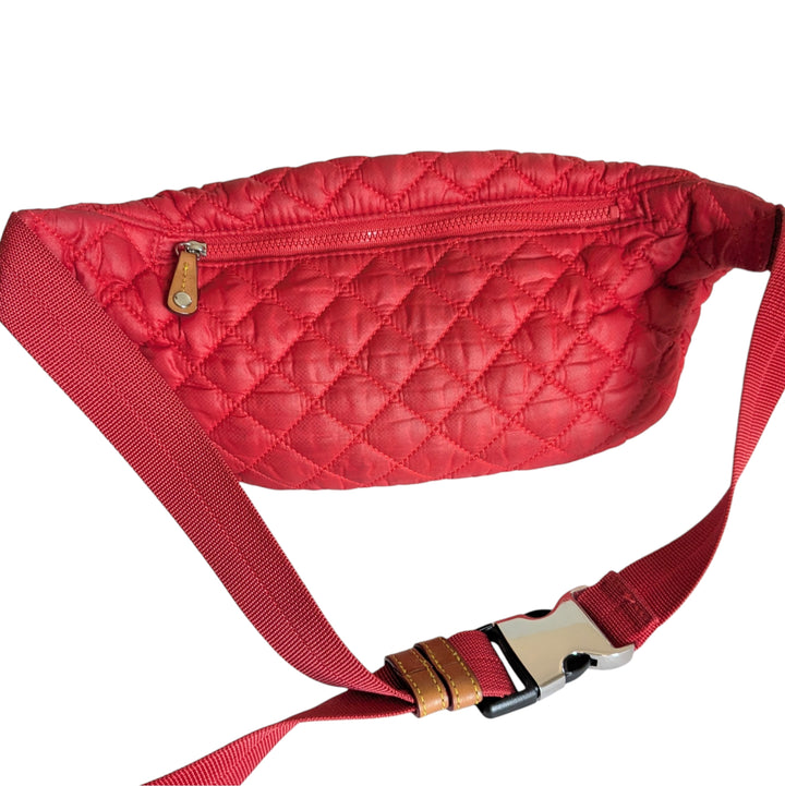MZ Wallace Red Quilted Belt Bag