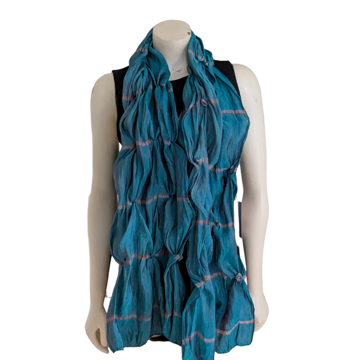 Cha Chi Turquoise Crinkle Scarf