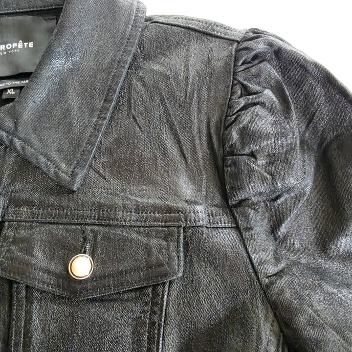 Retrofete Ada Coated Denim Jacket Size XL NWT