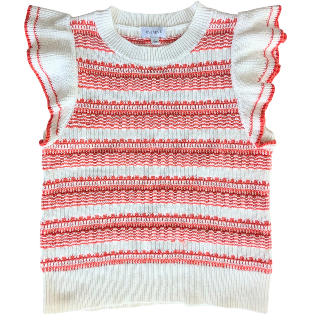 Evereve Ruffled Sweater Vest Size Medium