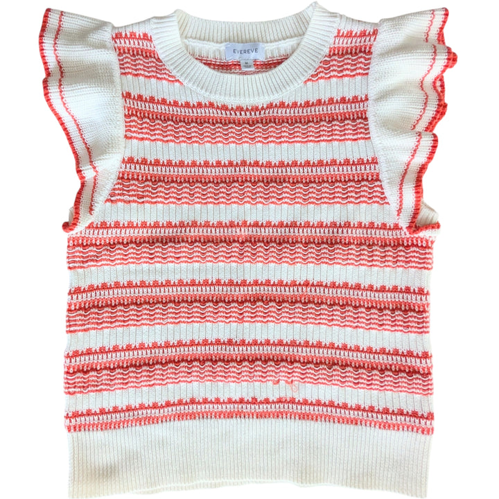 Evereve Ruffled Sweater Vest Size Medium