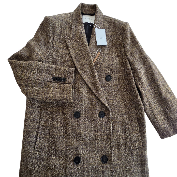 Lafayette 148 Long Tweed Coat Size Large NWT
