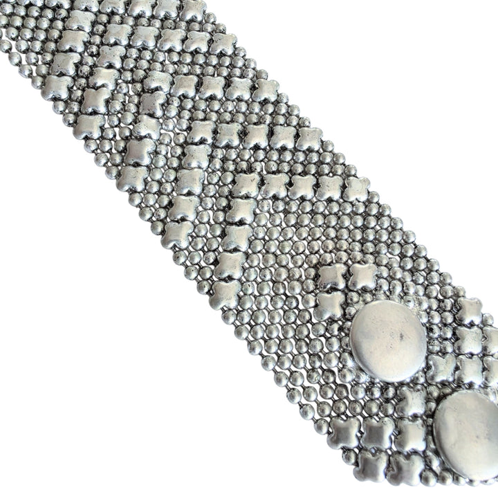 Guang Tong Liquid Metal Silver Cuff Bracelet