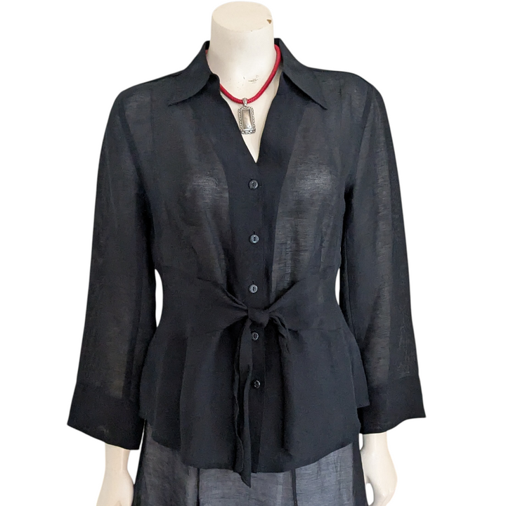 Nic + Zoe Silk & Linen Jacket Size Medium