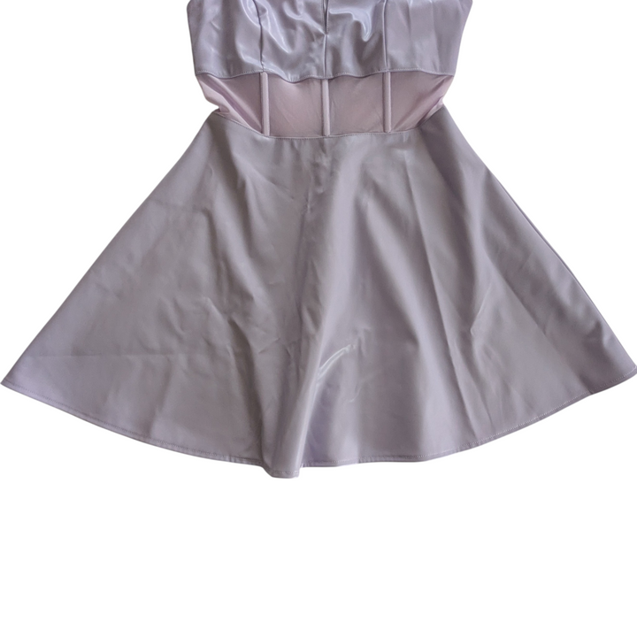 Bebe Faux Leather Skater Dress Size Small