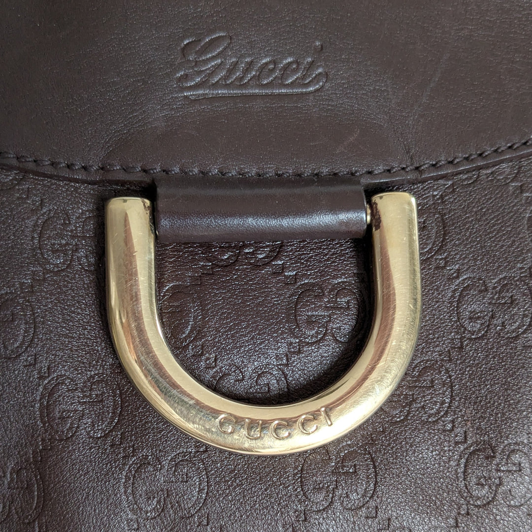 Gucci Guccissimo GG Signature Abbey D Ring Shoulder Bag