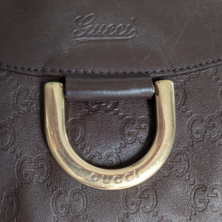Gucci Guccissimo GG Signature Abbey D Ring Shoulder Bag