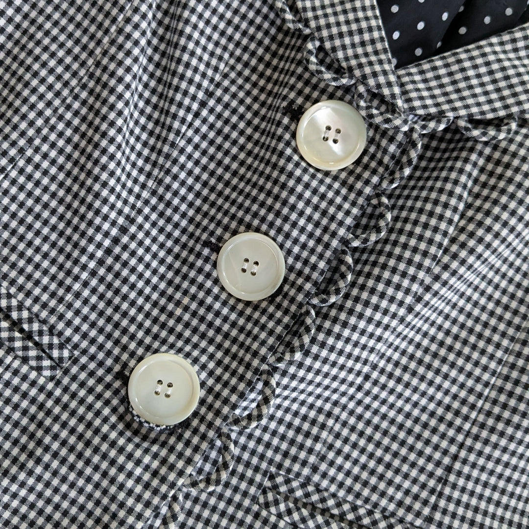 Nanette Lepore Gingham Check Blazer Size 4