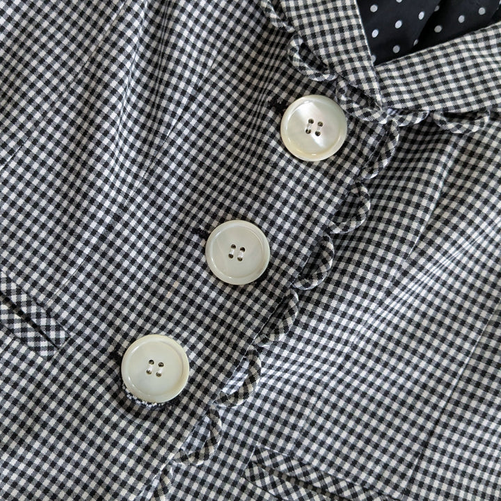 Nanette Lepore Gingham Check Blazer Size 4