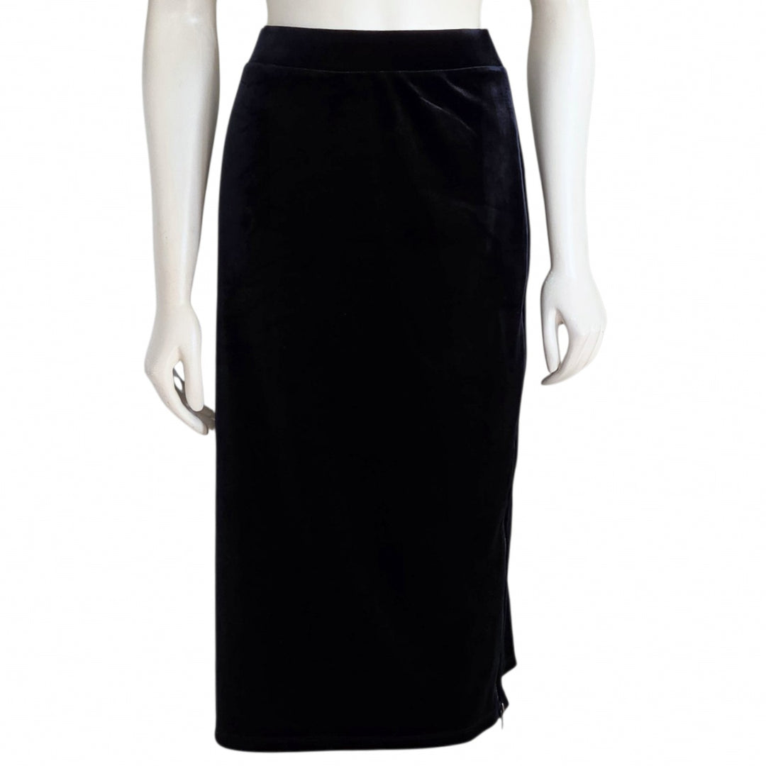 T Tahari Navy Velvet Midi Dress Size XL