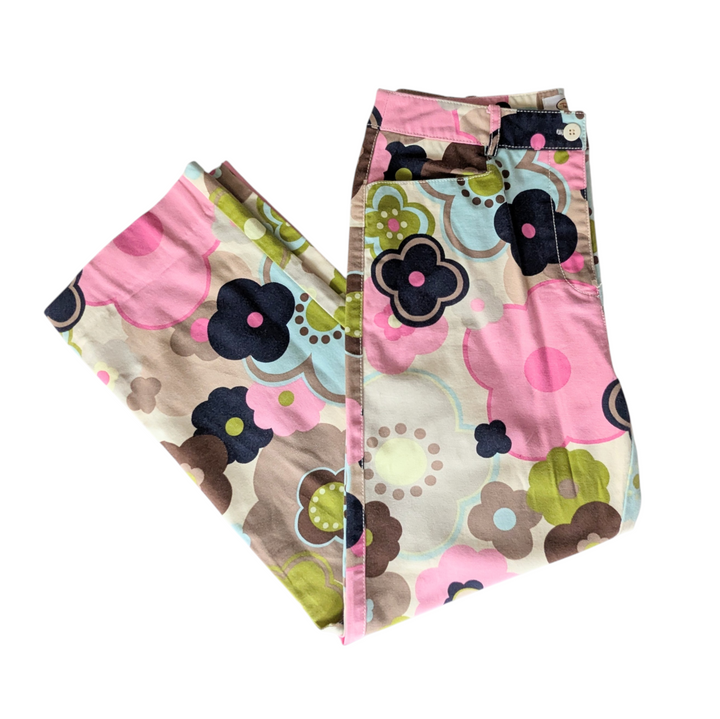 Talbots Floral Print Cropped Pants Size 6