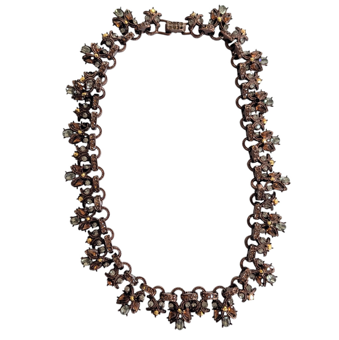 Beaded Copper Collar Necklace