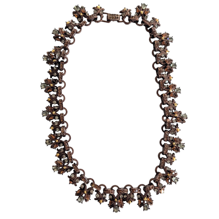 Beaded Copper Collar Necklace