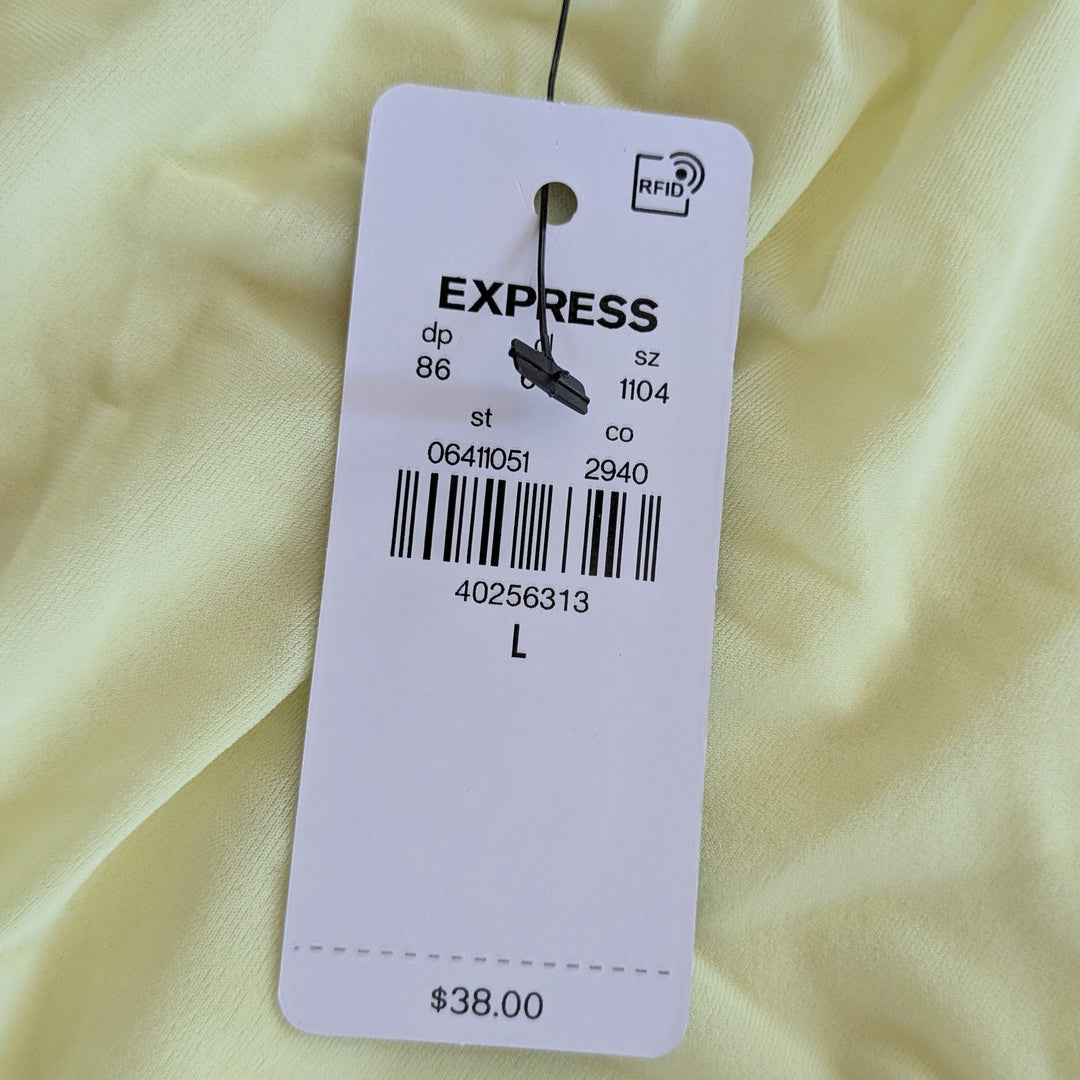 Express Yellow Sleeveless Top Size Large