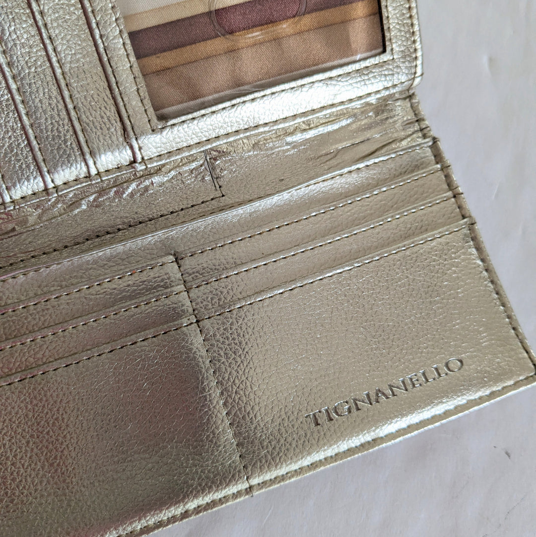 Tignanello Gold Leather Wallet