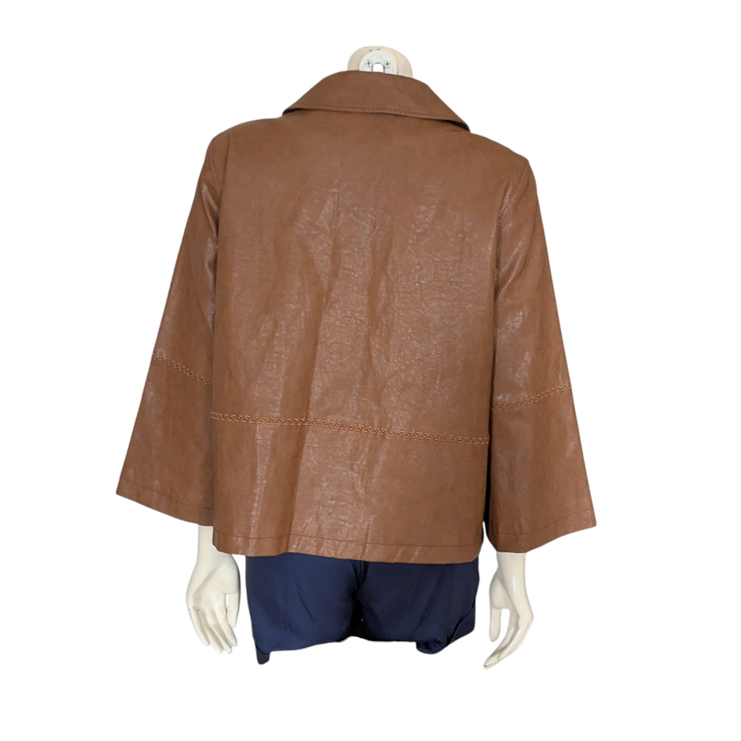 Anthropologie Hayden Faux Leather Jacket Size Small
