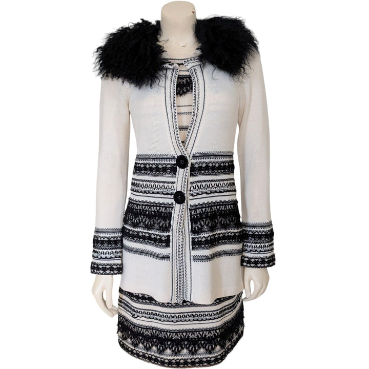 Nanette Lepore Embroidered Long Cardigan Size Small