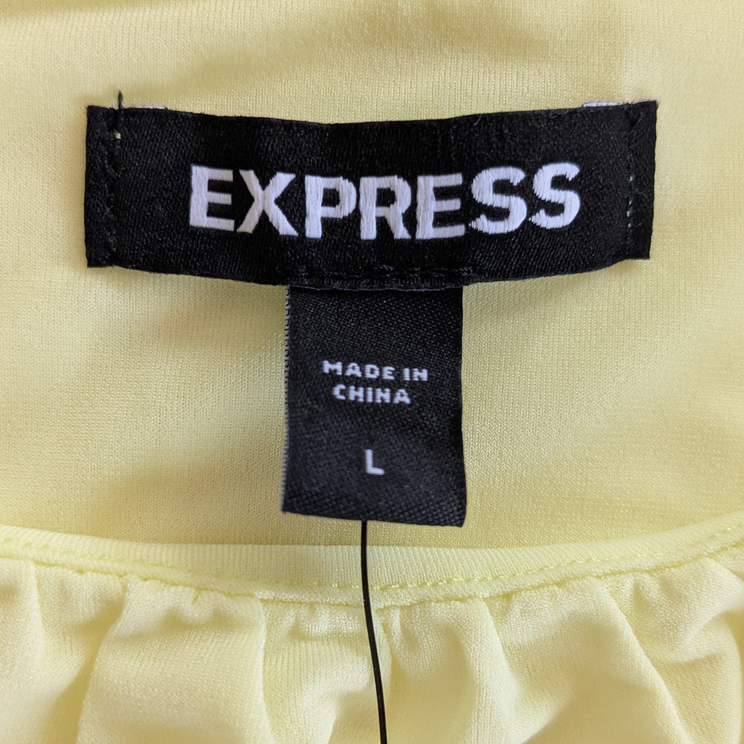 Express Yellow Sleeveless Top Size Large