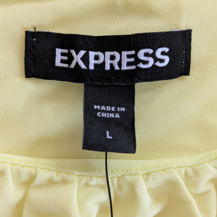 Express Yellow Sleeveless Top Size Large