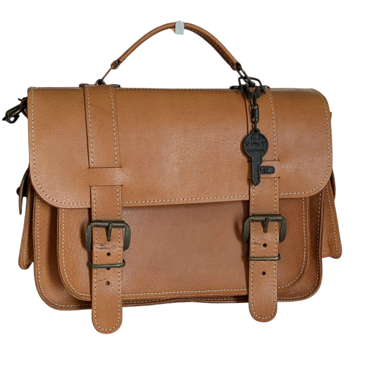 Greek Leather Convertible Messenger Bag