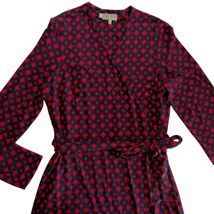 Hobbs Delilah Long Sleeve Wrap Dress Size 14