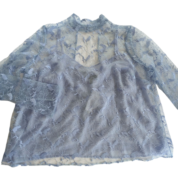 Elonquii Back Tie Lace Blouse Size 20