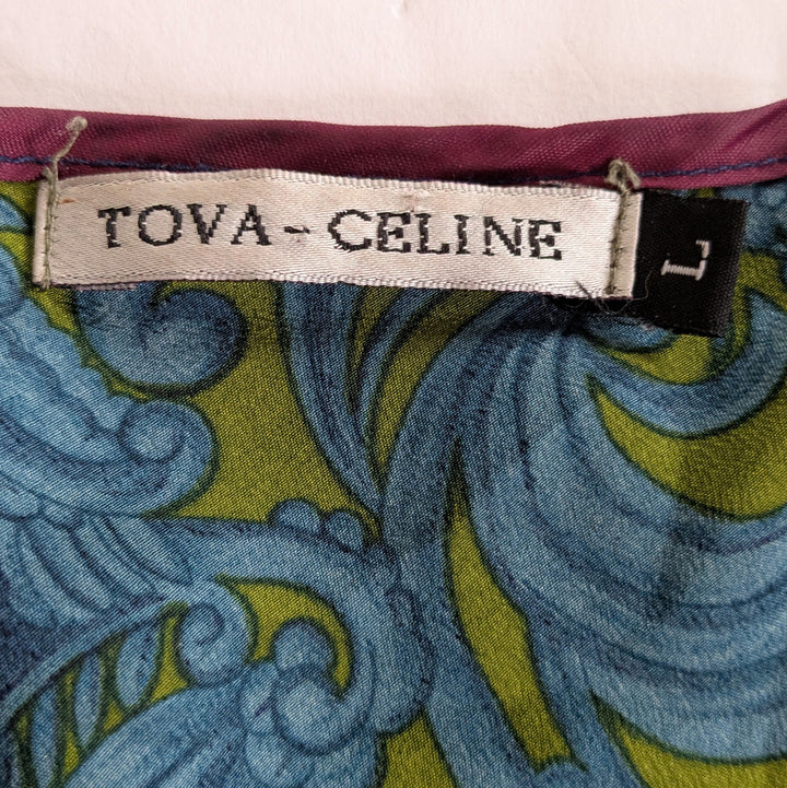 Tova-Celine Silk Vintage Midi Dress Size Large