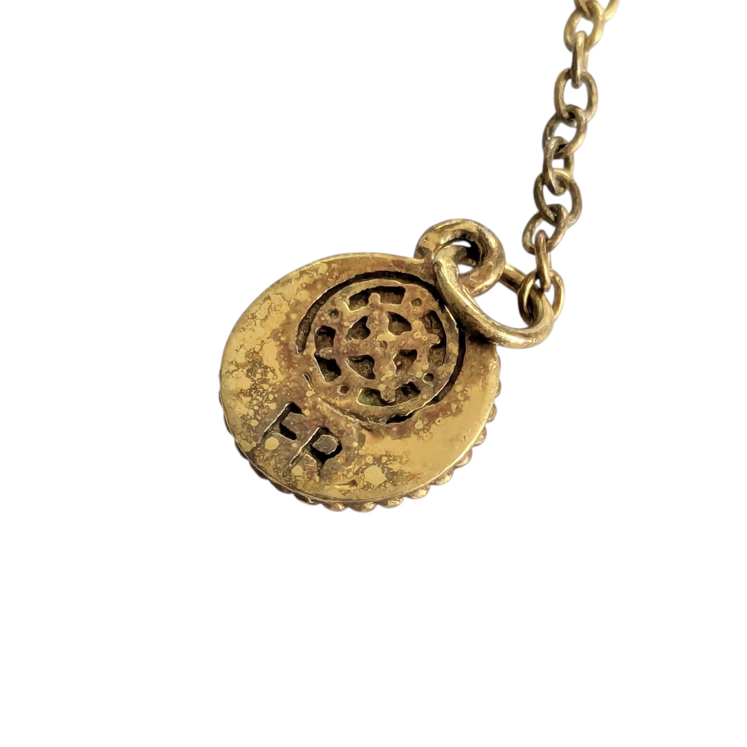 Freida Rothman Gold and Crystal Necklace