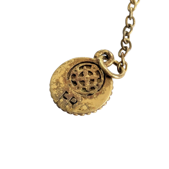 Freida Rothman Gold and Crystal Necklace
