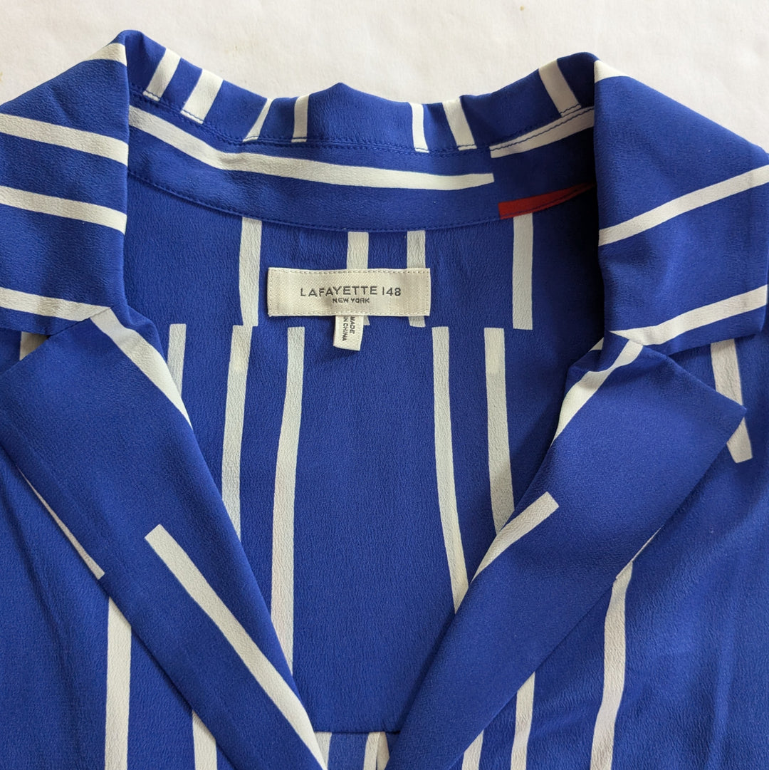Lafayette 148 Wiley Silk Camp Shirt Size Large
